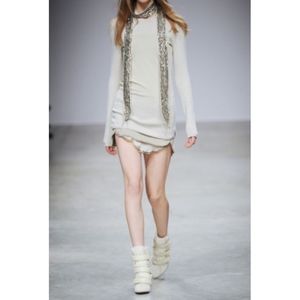 ISABEL MARANT Ascah paneled wool blend sweater 40